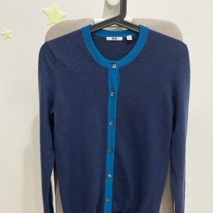 Uniqlo Navy/Blue Cashmere Cardigan
